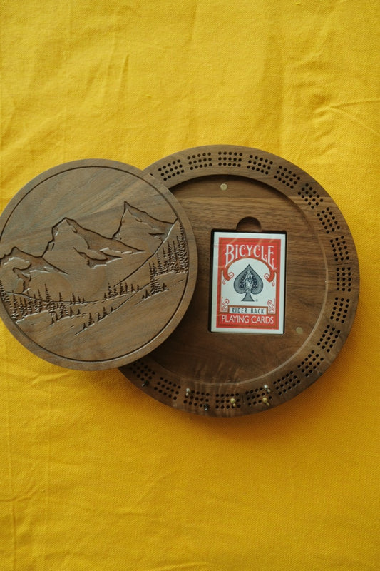 Three Sisters Mountain Cribbage Board