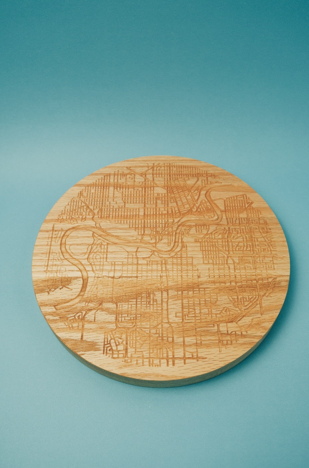 YEG Streetscape Wall Art in Red Oak