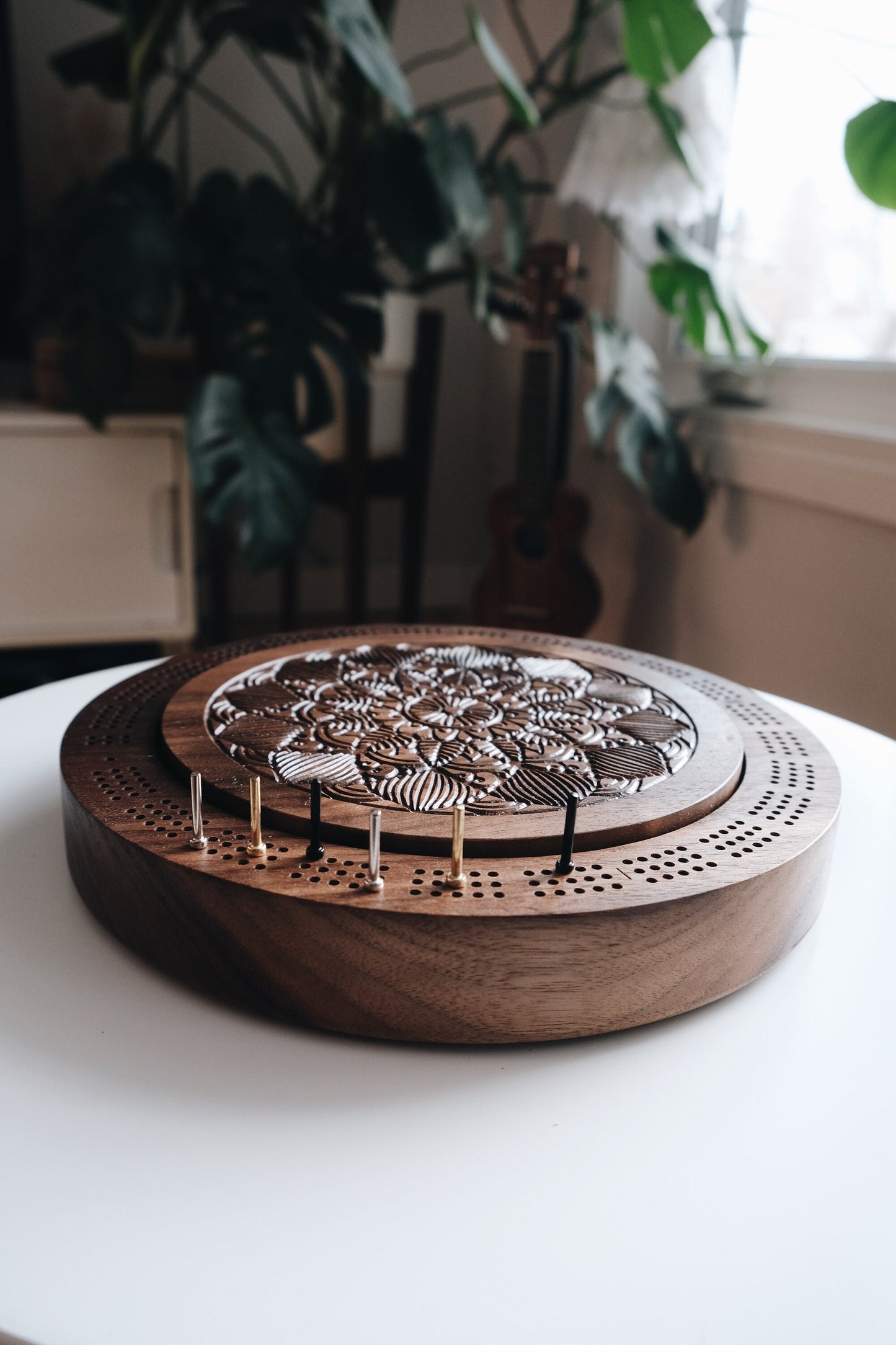 Mandala Cribbage Board