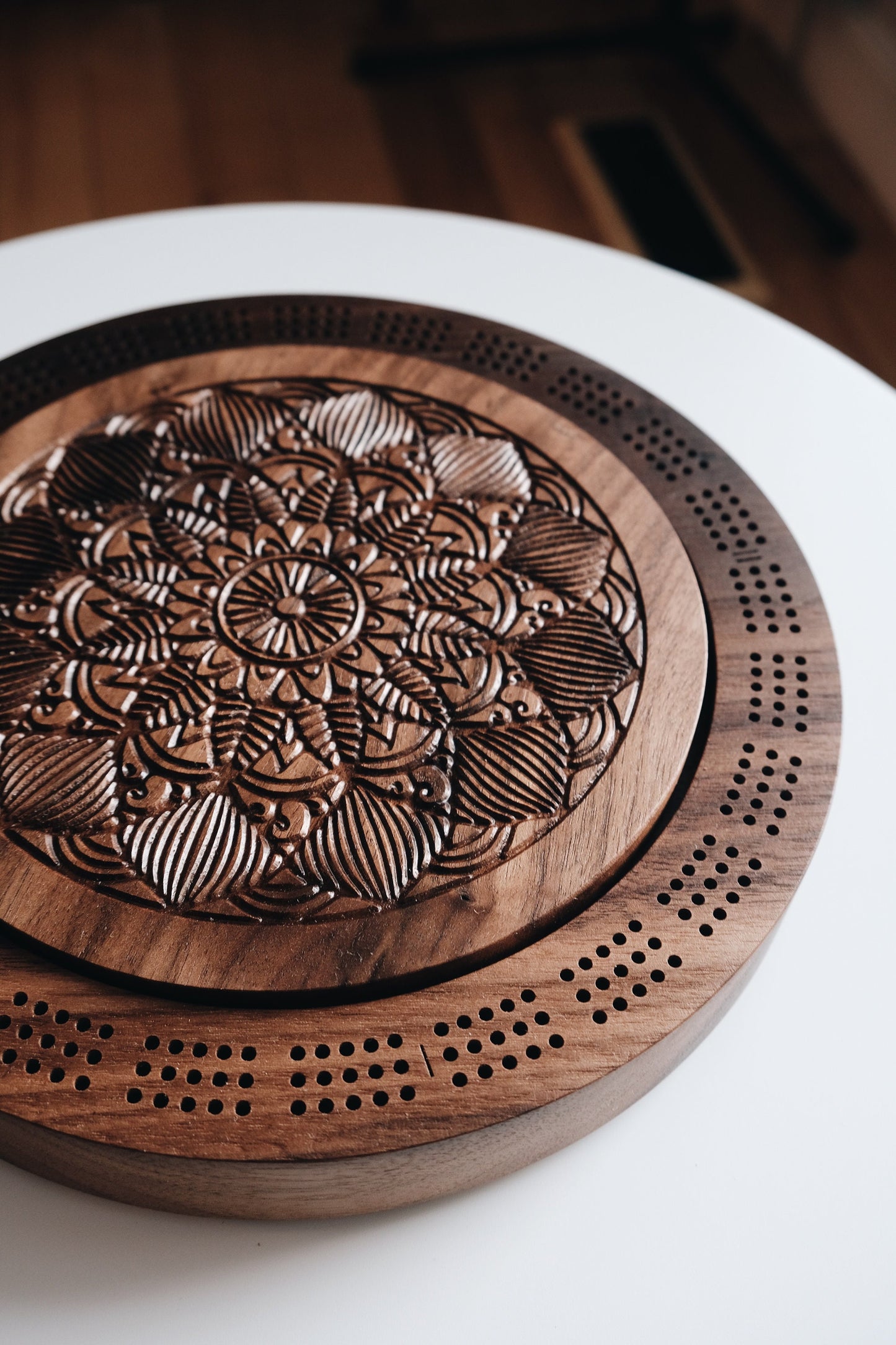 Mandala Cribbage Board