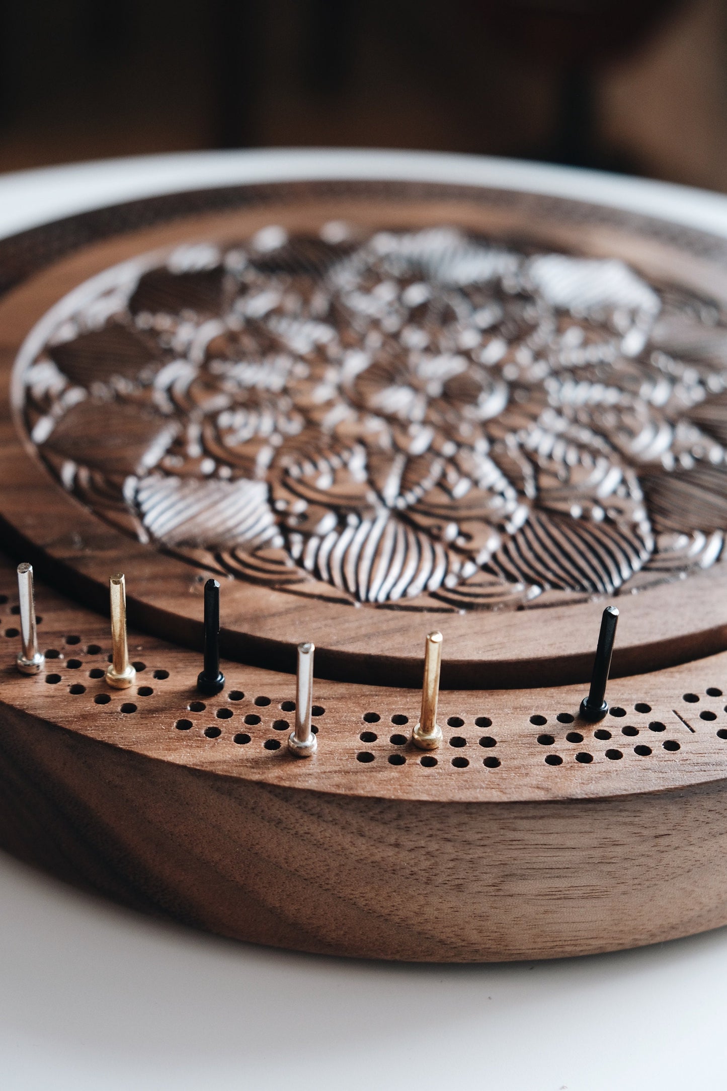 Mandala Cribbage Board