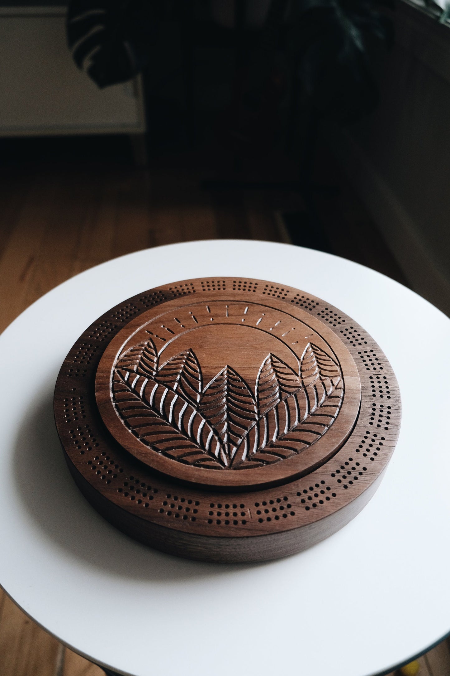 Plant Leaf Cribbage Board