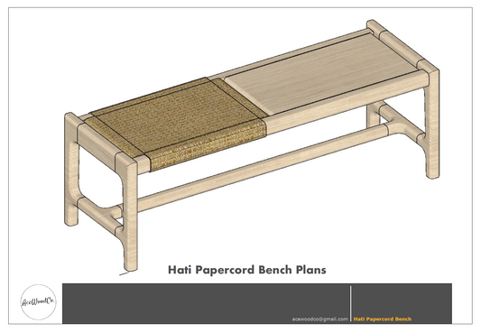Build Plans, Danish Papercord bench first page of build plans